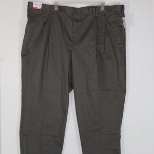 IZOD Big & Tall American Chino Non-Iron Flat Front Pants Size 54x32 MSRP $75
